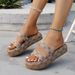 Summer Women's plus Size Slippers round Toe Thick Sole Casual Flat Open Toe European And American Style_vogvips.com
