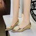 Women's Shoes Pointed Toe Wedge Heel Versatile Low Cut Fashion Bow Beaded Flower Low Heel Elegant Single Shoes For Women_vogvips.com