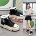 High Top Cotton Shoes For Women, Winter Plush Sports Shoes For Women, Korean Version For Students, Snow Boots_vogvips.com