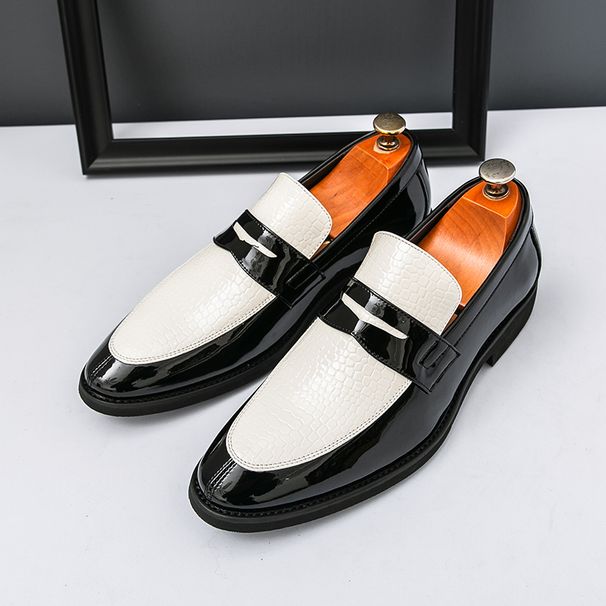 New Fashion Men's British Black Business Casual Loafer Shoes Daily Driving Office Leather Shoes One Foot Pedal Lazy Brown Banquet Dress Wedding Men's_vogvips.com