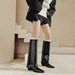 Cameido In The Winter Of 2025, Belt Buckle High Trouser Boots, Chunky Long Boots, Women's Knee-Length Pointed Mid-Heel Riding Boots_vogvips.com