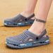 Aibeijia 2025 Spring/Summer New Camouflage Edge Fashion Men's Beach Outdoor EVA Hole Shoes Baotou Sandals_vogvips.com