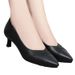 High Heels Women's Work Women's Shoes One Pedal Soft-soled Temperament Leather Shoes Women's Single Shoes_vogvips.com