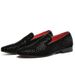 Leather men's loafers men's pointed leather shoes rhinestones men's shoes_vogvips.com