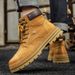 Putian High-Top Martin For Men, Autumn And Winter New Lightweight Breathable British Style Yellow Boots, First Layer_vogvips.com