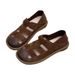 Flat Roman Sandals Women's Versatile Soft-soled Bag Head Sandals Mori Hole Shoes Women_vogvips.com