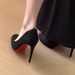 New Black Suede Platform Round-toe Low-heeled High-heeled Shoes For Women. Unique And Exquisite For Casual Office Wear, Highly Versatile_vogvips.com