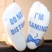 Mid-tube socks soles letter non-slip glue creative casual sports socks game socks_vogvips.com