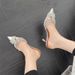 French-style Small Sandals With Thin Heels, Silver Color, Factory Wholesale, Sexy Rhinestone Fashion, Shallow Cut, Open_vogvips.com