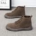 European Warm Series 2025 Spring New Men's High-top British Fashion Casual Shoes Single Cotton Same Style Martin Boots_vogvips.com