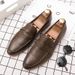 New Fashion Genuine Leather Tassel Business Casual Loafer Shoes For Men Black Business Formal Leather Shoes For Daily Office Casual Men's Shoes For Dr_vogvips.com