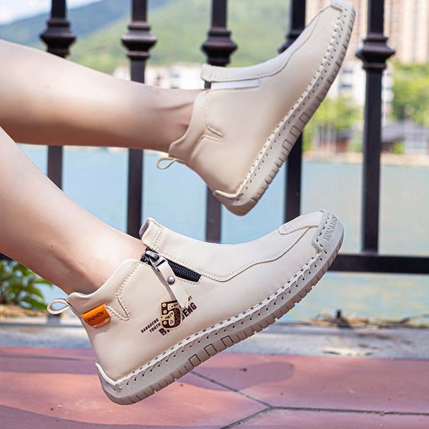 Spring And Autumn Winter New Men's Mid Top Martin Boots Foreign Trade Large Size Boots Cross Border Hand Sewn Business Women's Boots_vogvips.com