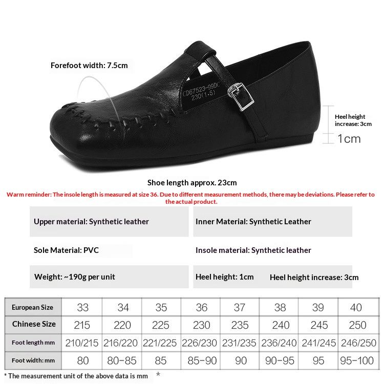 Cameido Women's French Vintage Square Toe Mary Janes Chunky Heel Spring Knitted One - Strap Buckle Deep - Mouth Shoes_vogvips.com