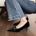 French Pointed Single Shoes Women's Bow Nude Thin Heel Light Mouth Temperament High Heels Women_vogvips.com
