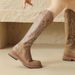 Embroidered Brown Western Cowboy Boots For Women, Melard Long High Tube 2025 New Knight Boots, Spring And Autumn_vogvips.com