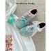 Agam Training For Women 2025 New Summer Round Toe Mint Green Racing Versatile Flat Casual Sports Shoes_vogvips.com
