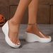 Women's European Style Wedge Sandals Size 34 Transparent Open Toe Summer New Style_vogvips.com