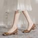 Women's Flat For Commuting, 2025 Spring French Retro Square-toed Shallow Buckle Loafers, Soft Leather Granny Shoes_vogvips.com