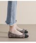 Round Head Small Fragrant Single Shoes Women's Flat Bottom Shallow Mouth French Versatile Bow Doudou Shoes_vogvips.com