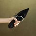 Cameido Women's Black Silk Pointed-Toe High Heels With 4.5CM Heel & Rubber Sole_vogvips.com