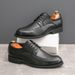 New Black And White Color-block Carved Brick Men's Shoes For Men's Business Leather British Derby Shoes Pointed Toe Banquet Wedding Leather Shoes_vogvips.com