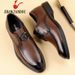 Men's Soft Bottom European Style Business Shoes Pure Cowhide Cigar Head Layer Leather Insole Comfortable Leather Lined Footwear_vogvips.com