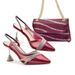 High-heeled sandals with dinner bag set Fashion design rhinestone evening bag shoes_vogvips.com