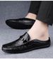 Half-drag Casual Men's Casual Shoes Service Men's Casual Leather Shoes Soft-soled Lazy Loafers_vogvips.com