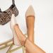 Women's Apricot Colored Pointed Toe Flat Shoes Pearl Studded Retro Elegant European American Style Casual Commuter Footwear_vogvips.com