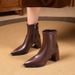26ss For Pointed Toe Women Autumn Winter New High Heel Elegant Socialite Fashion Trendy Short Boots This Year_vogvips.com