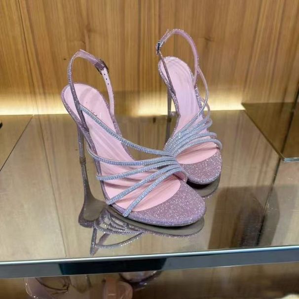 2025 Summer New Stunning Glitter High Heel For Women, Niche Fairy Style Thin Heel With Deign Sene, Comfortable_vogvips.com