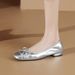 Cameido 2025 New - Style Soft Genuine Sheepskin Ballet Shoes For Women. These Shoes Feature Bows, Low - Cut Openings, Flat Soles,_vogvips.com