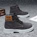 New Style Men's High-top Board Shoes, Denim Casual And Versatile Workwear, Fashionable Martin Boots_vogvips.com