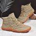 Men's Winter Snow Boots Waterproof High-Top Outdoor Shoes With Non-Slip Rubber Sole, Insulated Warm Lined Shoes For Hiking, Casual Unisex Boots_vogvips.com