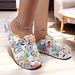 Flat Indoor Slippers Printing Soft EVA Soles Adjustable Strap Easy-On Nurse Comfortable Work Clog Shoes For Women_vogvips.com