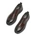 Euro Step Brogue Casual For Men Spring Genuine Leather Wide Feet Big Toe British Style Men's Outdoor Work Trendy Shoes_vogvips.com