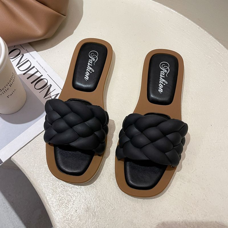 Summer Flat Bottomed One Piece Cool Slippers Women's Anti Slip Korean Version Fashionable Versatile Sandals For Outdoor_vogvips.com