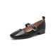 French Square Head Soft Sole Mary Jane Shoes Late Evening Breeze Word With Light Mouth Single Shoes Low Heel_vogvips.com