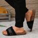 Men's One-Strap Sandals: Waterproof, Anti-Slip, Thick-Soled, Wear-Resistant, Soft-Soled, Comfortable, Everyday Slip-On Sandals._vogvips.com