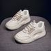 Korean Version Of White Autumn New Student Leisure Street Shooting For Women Thick Soled Sports Board Shoes_vogvips.com