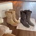 Sheepskin Version~Grape Mom Same Style Shoes With Hidden Wedge, Round Toe, V-Cut, Chunky Heel, Slimming, Large Calf_vogvips.com