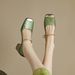 Cameido Green Chinese-style High-heeled Single Shoes For Spring And Summer_vogvips.com