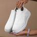 Men's And Women's Matching Casual Running Shoes - Flyknit Socks For One-Piece Footwear - 4cm Thick Bottom Elevated Lazy Shoes_vogvips.com