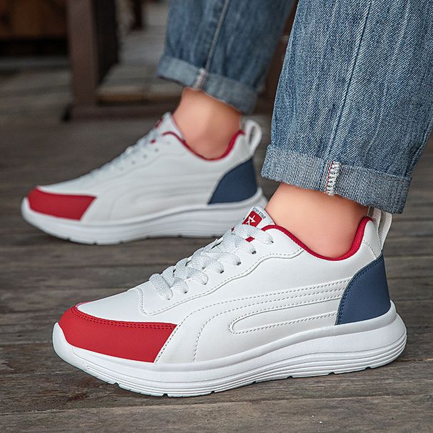 Men's New Leather Trendy Casual Board Men's And Women's Versatile White Shoes, Student Soft Soled Comfortable Running_vogvips.com