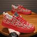 Canvas Shoes Men's New Breathable Casual Shoes Low-top Printing Trend Soft Baseplate Shoes Men_vogvips.com