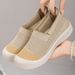 Women's Casual Shoes Breathable Fly-woven Shoes Do Not Stink Feet Mesh Shoes Fashionable Women's Single Shoes One Foot Lazy Shoes_vogvips.com