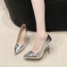High Heels Women 2025 Spring New Pointed Toe Shallow Mouth Single Women's Stiletto Fashion Shoes Large Size_vogvips.com