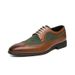 Euro Step New Business Formal Large Size 48 Men's British Brogue Color Block Youth Leather Shoes_vogvips.com