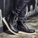 European Warm Series Unisex Carter Shoes Martin Men British Style High Top Ankle Leather Autumn Winter Yellow Work Boots_vogvips.com