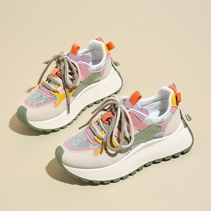 Women's Shoes Thick Sole Casual Student Sports Running Shoes Ins Daily Trendy Sneaker Vacation Walking Shoe_vogvips.com